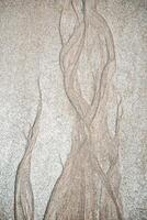 Pattern of abstract drawings formed by the intertidal flow in beach sands photo