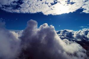 Above Fog Morning at Above Clouds in Sao Paulo Brazil. Summer Background. photo