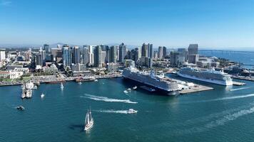 Scenic Coast City in San Diego California United States. Downtown Travel. photo