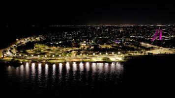 Outdoor Edge of Guaiba in Porto Alegre Rio Grande do Sul Brazil . Awesome Cityscape. photo