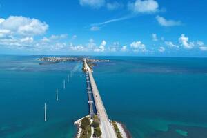 Above view of Florida Keys in Key West Florida in United States . Summer Scenery. photo