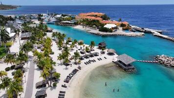Incredible Beach Resort in Willemstad Netherlands Curacao.. Island Sea. photo