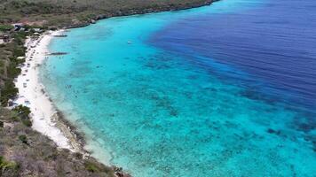 Awesome Porto Marie Beach at Willemstad Netherlands in Curacao.. Day Boats. photo