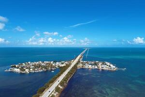 Above view of Florida Keys at Key West Florida United States. Famous Mediterranean. photo