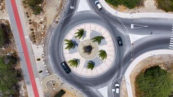 Aerial View of Amsterdam Manor Roundabout in Eagle Beach Caribbean Netherlands Aruba. photo