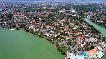 Awesome Pampulha Lake at Belo Horizonte in Minas Gerais Brazil.. Arena Urban. photo
