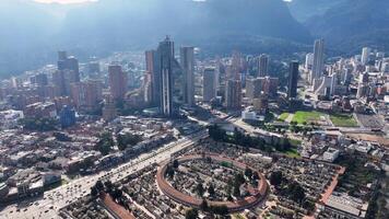 Aerial Landscape of Financial District in Bogota Cundinamarca Colombia. photo