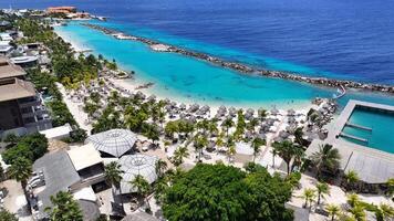 Awe Mambo Beach at Willemstad Netherlands Curacao. Scene Summer. photo