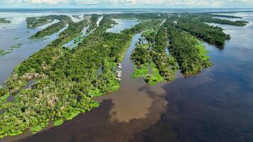 Famous Amazonian Rainforest in Manaus Amazonas Brazil.. Amazon Blockhouse. photo