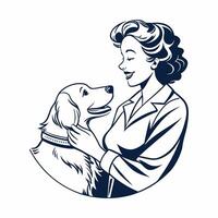 Golden Retriever Dog white background vector