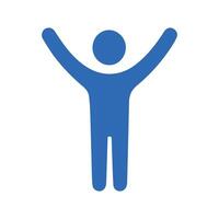 Abstract Standing Person Icon or Logo Design Template vector