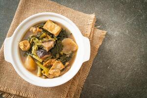 Chinese vegetable stew with tofu or mixture of vegetables soup photo