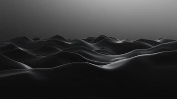 Smooth, undulating black hills form a mesmerizing pattern against a dark gray backdrop photo