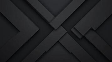 Abstract modern black geometric background with overlapping shapes creating depth and dimension photo