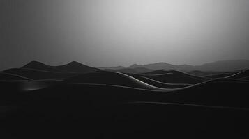 Gentle slopes create a mesmerizing pattern, fading into a hazy horizon under a subtle light source photo