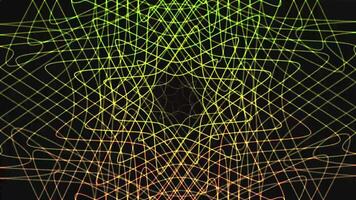 Abstract background of the movement of lines in the shape of a star, chaotic movement of figures video