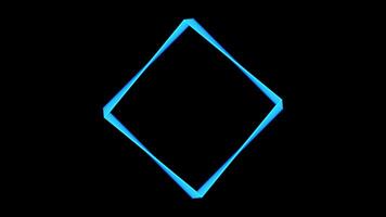 Abstract animation of a square geometric figure video