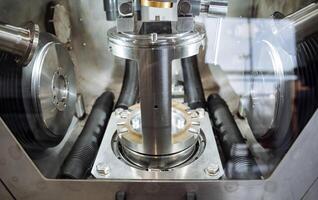 Witness the impressive operation of a hightech industrial machinery component, showcasing advanced performance and innovative automation photo