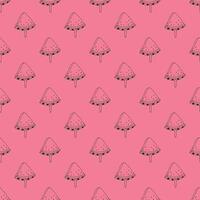 Seamless pattern with watermelon doodle for decorative print, wrapping paper, greeting cards, wallpaper and fabric 1 vector