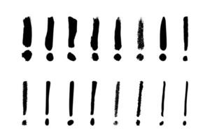 Hand drawn ink exclamation mark illustration in sketch style. Elements for design 1 vector