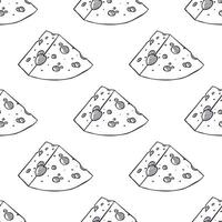Seamless pattern with cheese doodle for decorative print, wrapping paper, greeting cards, wallpaper and fabric 1 vector