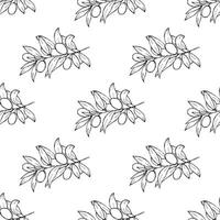 Seamless pattern with olive branches for decorative print, wrapping paper, greeting cards, wallpaper and fabric 1 vector