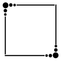 Circle corner frame vector