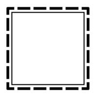 Dashed frame black vector