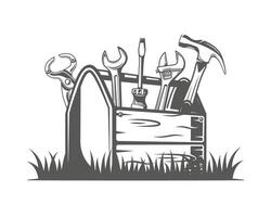 Toolbox isolated on white vector