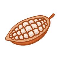 Cocoa beans isolated on white background vector