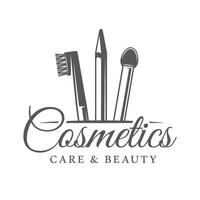 Cosmetic logo isolated on white background vector