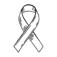 Sketch ribbon isolated on white background vector