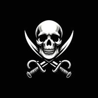 Skull and Swords Illustration. The Perfect Blend of Power and Edge vector