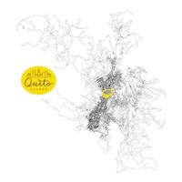 Quito,Ecuador,Streets Roads Map with location pin, illustration element image vector