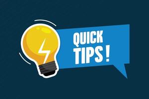quick tips helpful collection vector