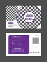 Corporate post card design template vector
