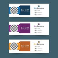 email signature design template vector