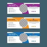 Creative email signature design template vector
