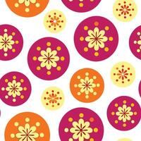 Colorful Floral Circles Pattern Abstract Design Texture vector