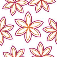 Elegant Orange and Pink Floral Pattern Design Background vector
