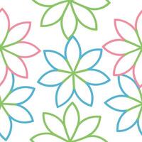 Colorful Floral Pattern Design Seamless Repeat Texture vector