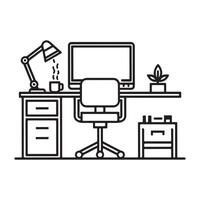 Personalized Desk Setup vector