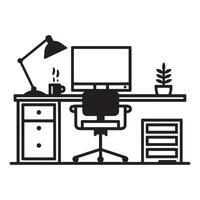 Productive Desk Space vector