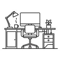 Tech Workspace Design vector