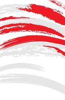 Red and white abstract background with grunge texture and brush design illustration template for sublimation vector