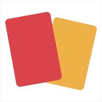 Two red and yellow cards on a white background vector
