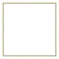 Small Square Block Zigzag Pattern Frame Border vector