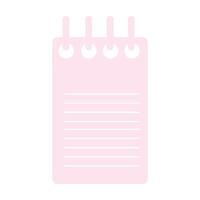 Pink Spiral Notepad Icon vector