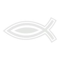 Christian Fish Symbol Ichthys vector
