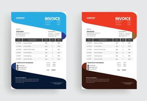 payment bill invoice design for shop vector